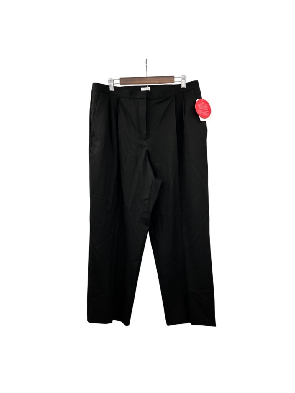 Liz Claiborne Kylie Dress Pants Straight Leg Black Pockets Size 18W New